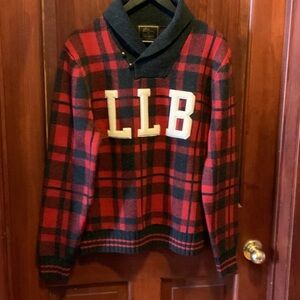 Todd Snyder x L.L. Bean Heritage Plaid Shawl Collar Wool Sweater